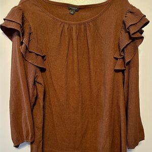 Ann Taylor ruffle sleeve shirt XL
